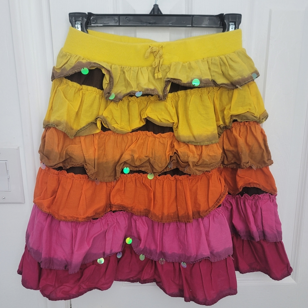 Children's Place Ruffle Yellow/Orange/Pink Girls Skirt
